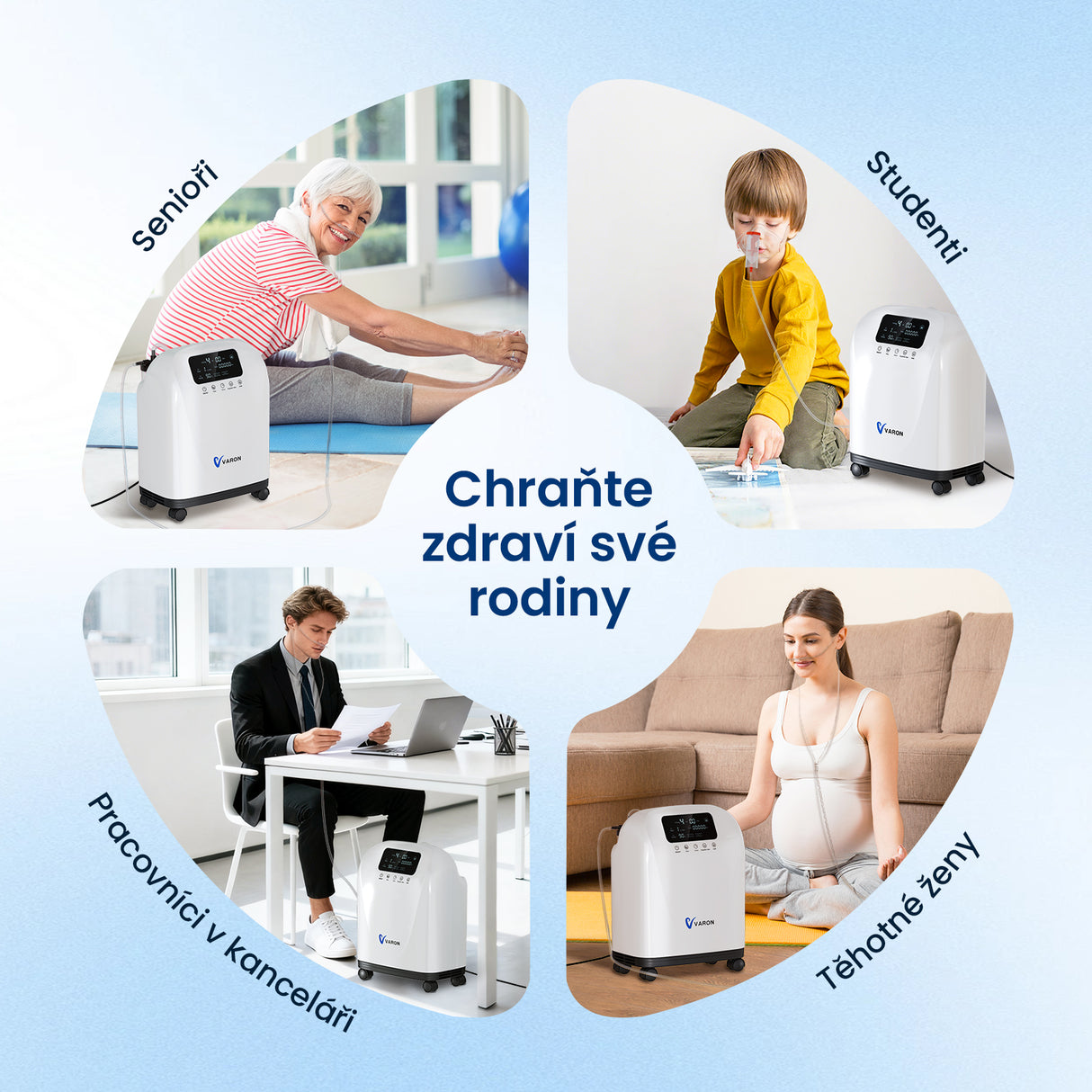 VARON VH-4 | Kontinuální průtokový kyslíkový koncentrátor pro domácnost (1–9 nastavení)