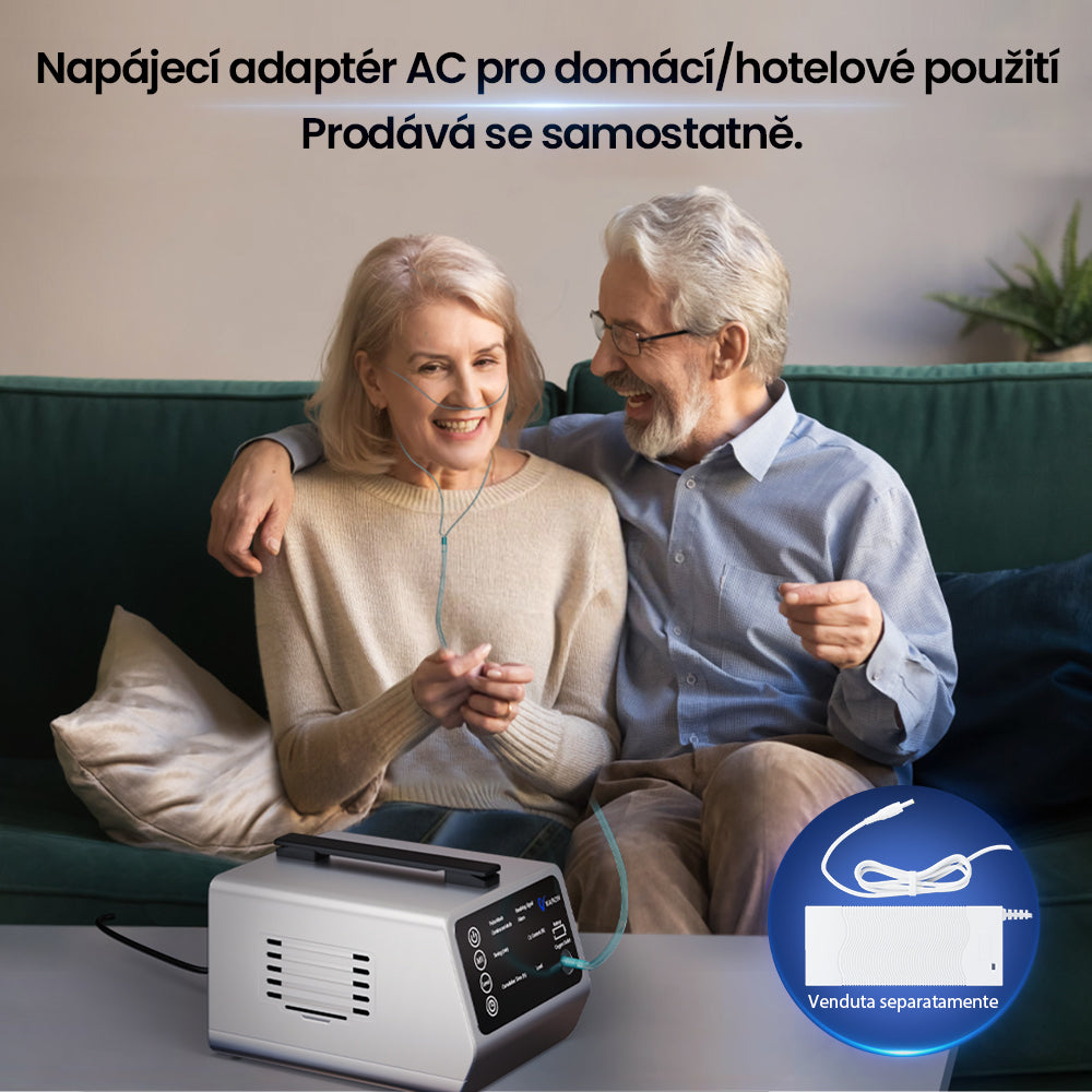 VARON VT-1 | Cestovní kyslíkový koncentrátor s duálním režimem (1–5 nastavení)