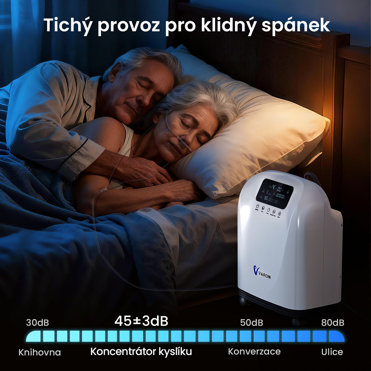 VARON VH-4 | Kontinuální průtokový kyslíkový koncentrátor pro domácnost (1–9 nastavení)