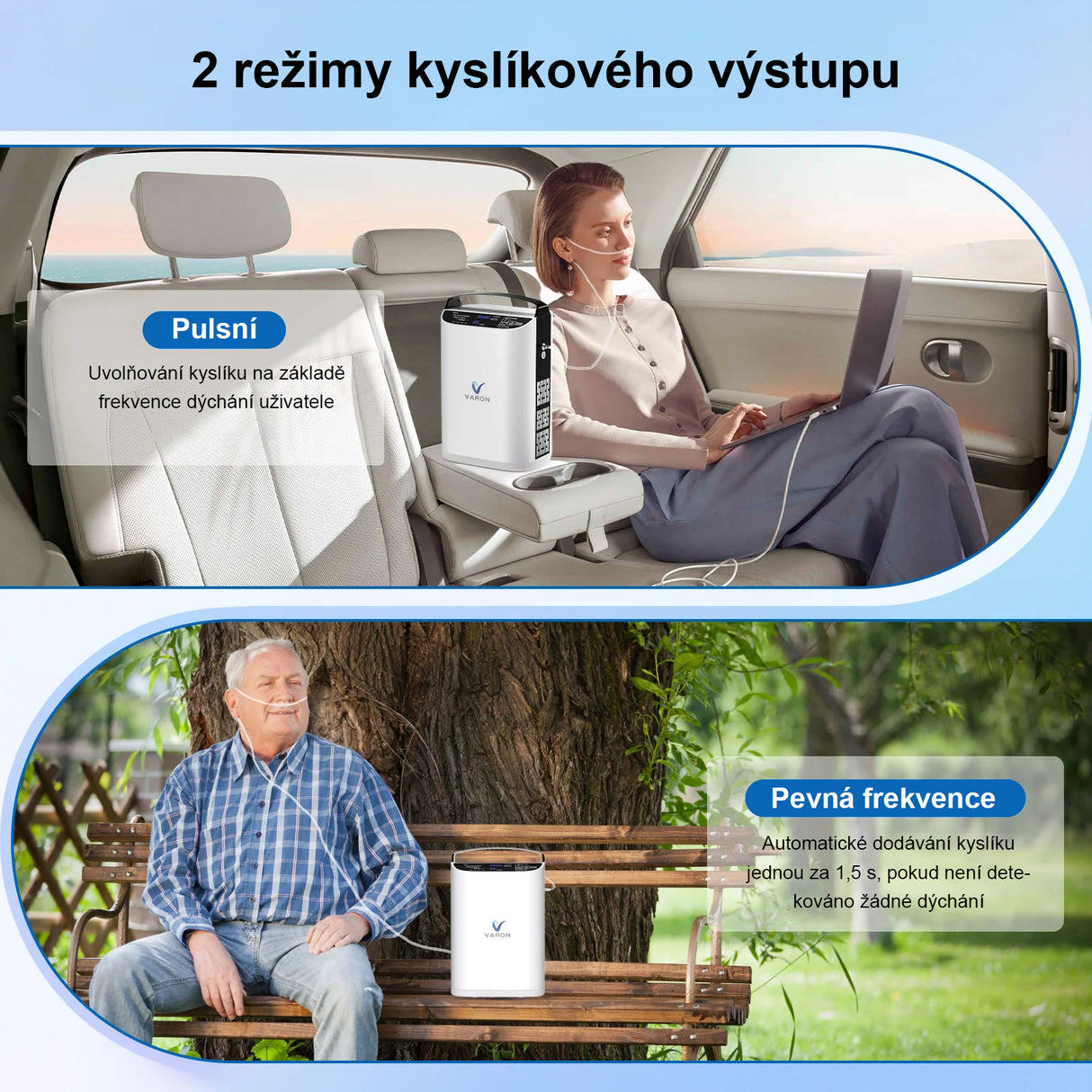 VARON VP-1 | Přenosný kyslíkový koncentrátor Pulse Flow (1-5 nastavení)