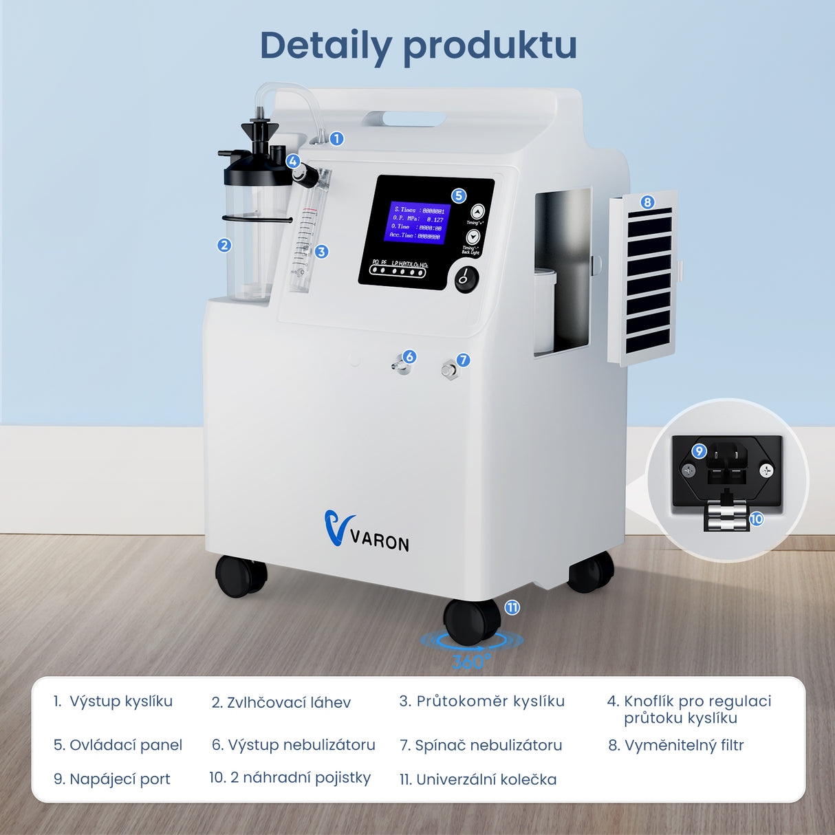 VARON 5L Serene 5 | Prémiový Kyslíkový koncentrátor pro domácnost