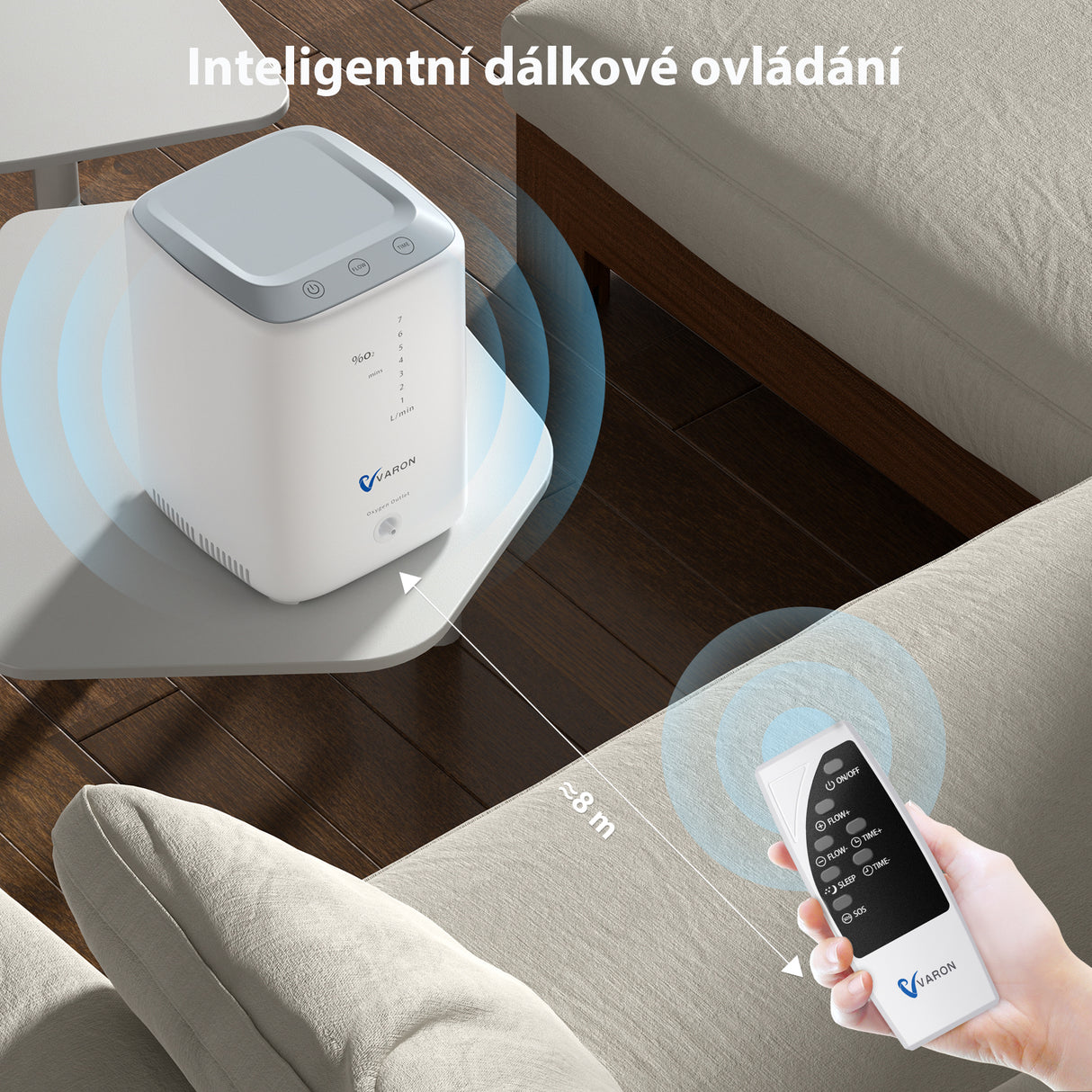 VARON VH-3 | Kontinuální průtokový kyslíkový koncentrátor pro domácnost (1–7 nastavení)