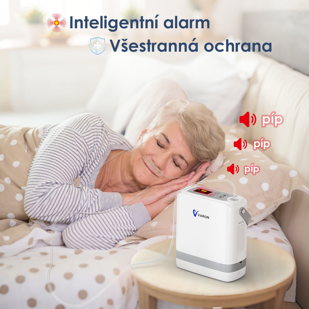 Nový VARON VP-8G | Přenosný kyslíkový koncentrátor Pulse Flow (1-8 nastavení)