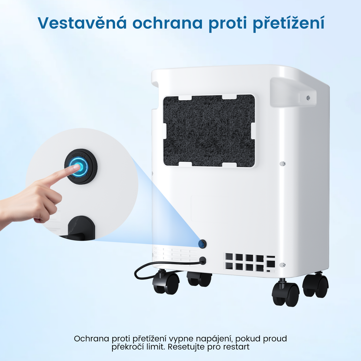 VARON VH-3 PRO Kyslíkový koncentrátor pro domácnost | 10stupňové ovládání, pohodlná léčba, certifikace CE