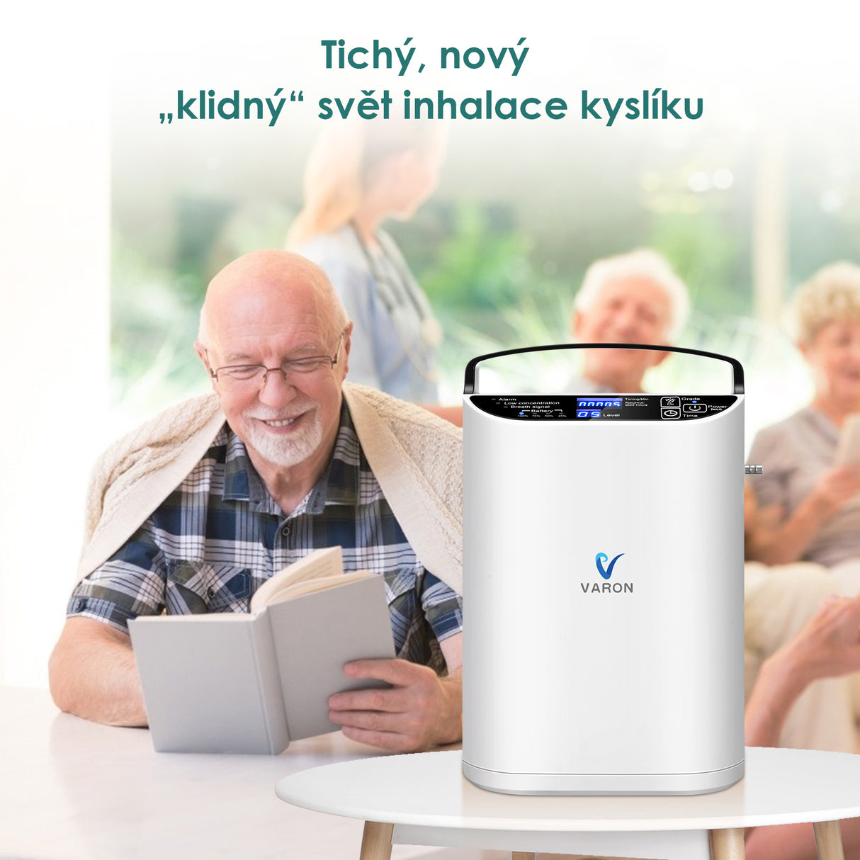 VARON VP-1 | Přenosný kyslíkový koncentrátor Pulse Flow (1-5 nastavení)