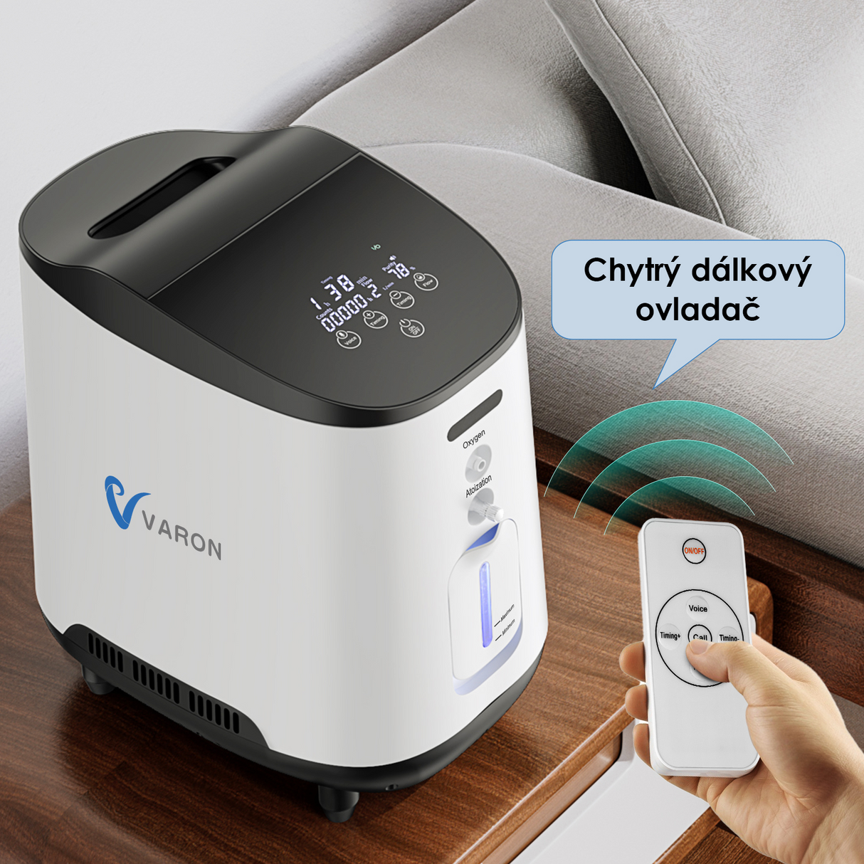 VARON VH-2 | Kontinuální průtokový kyslíkový koncentrátor pro domácnost (1–7 nastavení)