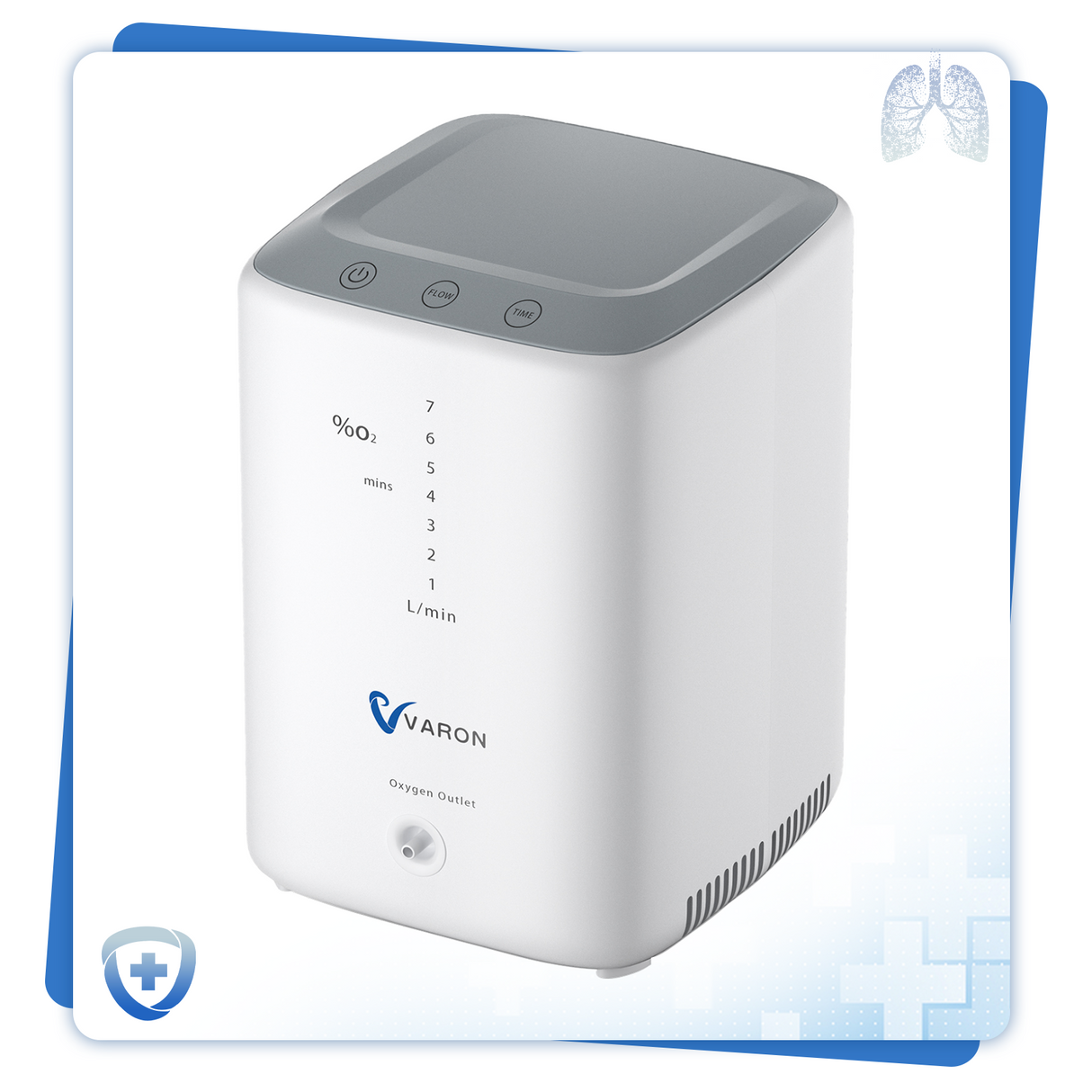 VARON VH-3 | Kontinuální průtokový kyslíkový koncentrátor pro domácnost (1–7 nastavení)