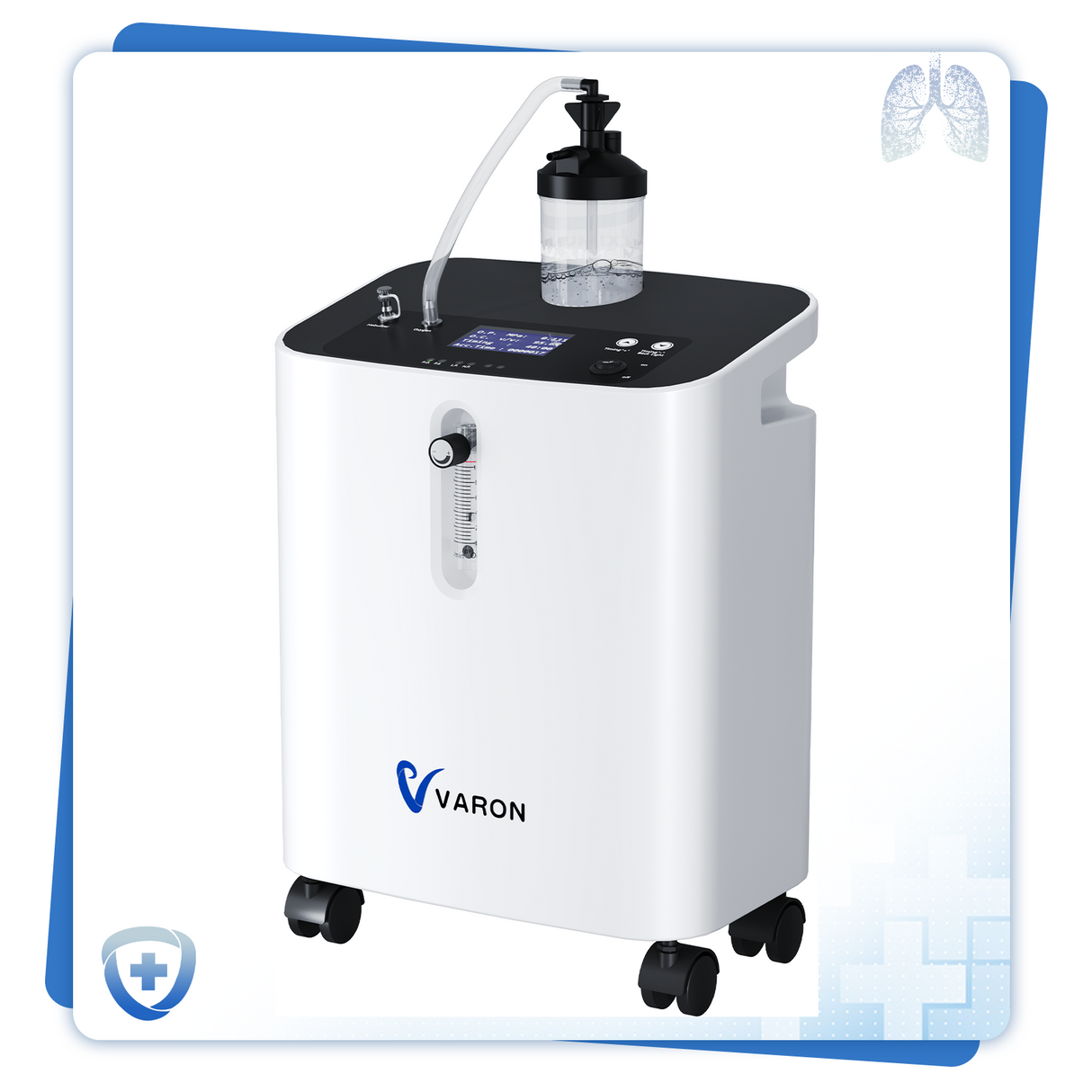 VARON VH-3 PRO Kyslíkový koncentrátor pro domácnost | 10stupňové ovládání, pohodlná léčba, certifikace CE