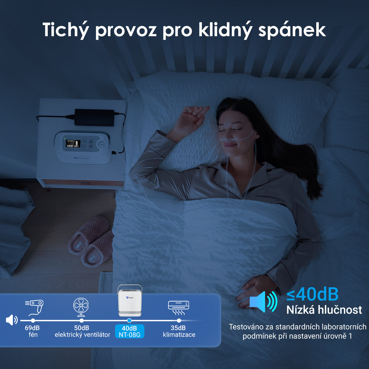 Nový VARON VP-8G | Přenosný kyslíkový koncentrátor Pulse Flow (1-8 nastavení)