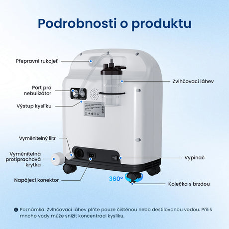 VARON VH-4 | Kontinuální průtokový kyslíkový koncentrátor pro domácnost (1–9 nastavení)