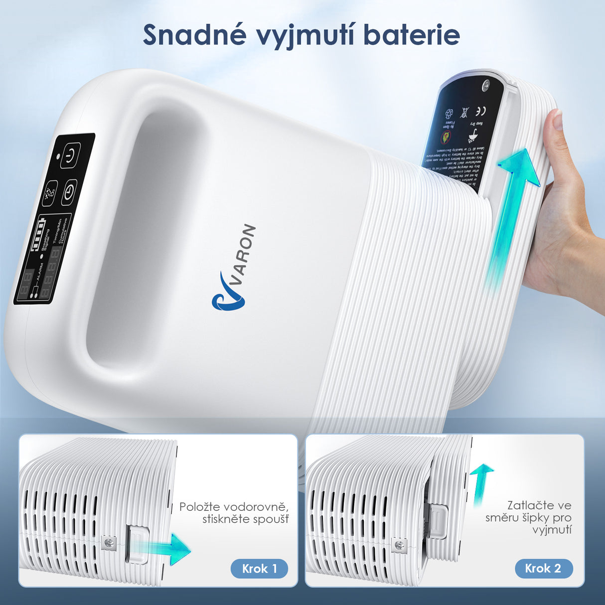 VARON VP-2 | Přenosný kyslíkový koncentrátor Pulse Flow (1-5 nastavení)