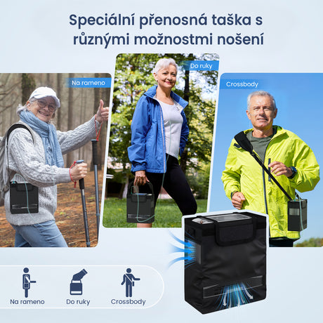 VARON VP-8 Lite | Přenosný pulzní koncentrátor kyslíku – pouze 2 kg, 7 úrovní průtoku