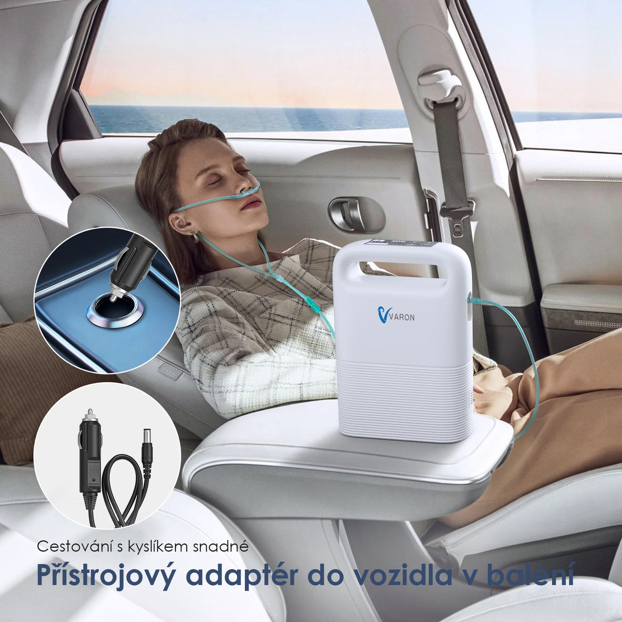 VARON VP-2 | Přenosný kyslíkový koncentrátor Pulse Flow (1-5 nastavení)