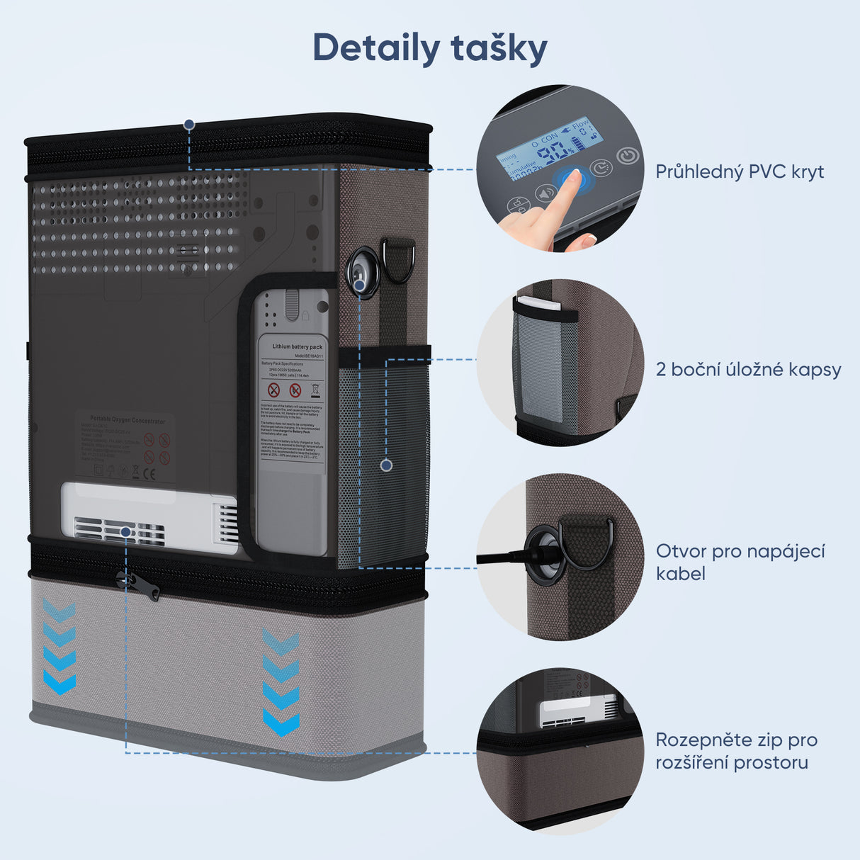 VARON VP-6 | Přenosný kyslíkový koncentrátor s kontinuálním průtokem (1–6 nastavení)