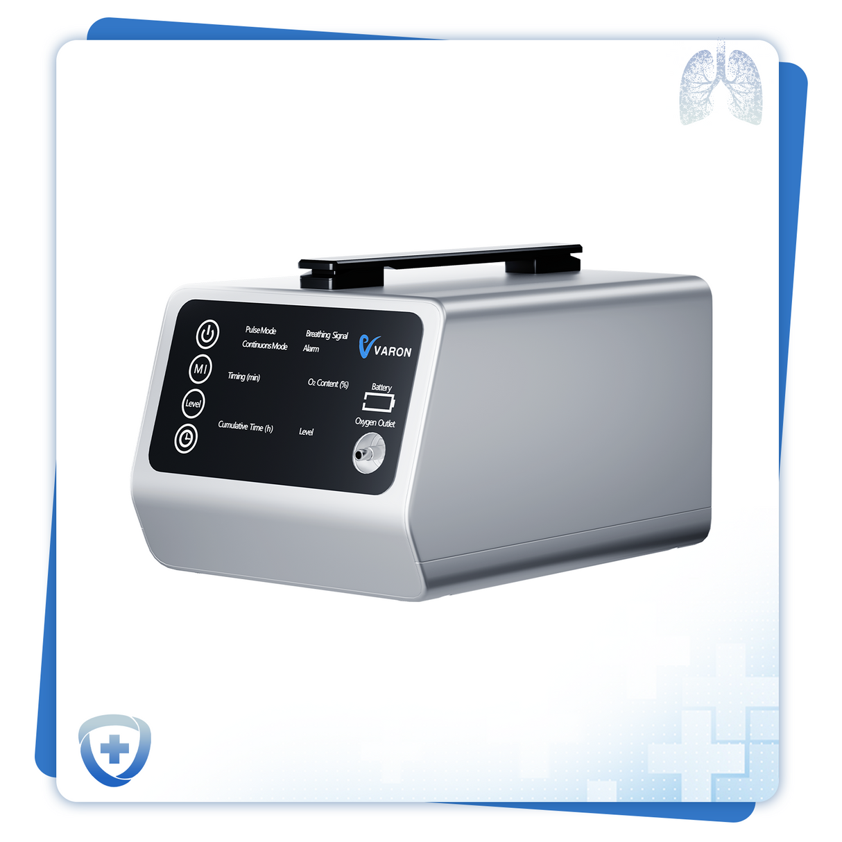 VARON VT-1 | Cestovní kyslíkový koncentrátor s duálním režimem (1–5 nastavení)